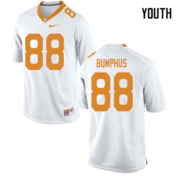 Youth #88 LaTrell Bumphus Tennessee Volunteers College Football Jerseys Sale-White